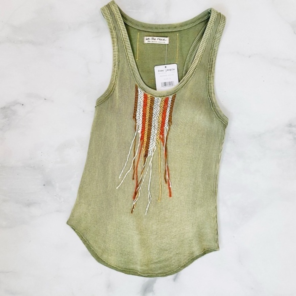 Free People Embroidered Tank - Picture 2 of 10